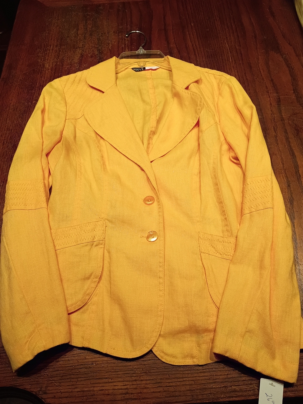Bright Peach Colored Focus Lifestyle Women's Blazer Jacket